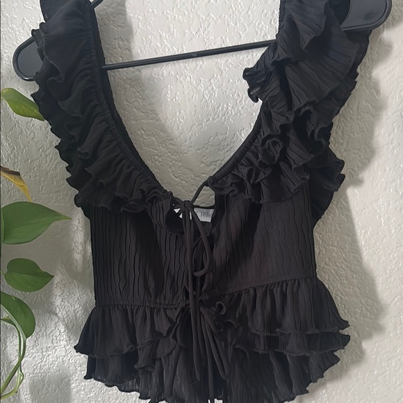 ASRT the Label Ruffle Tie-Front Top - Picture 6 of 6